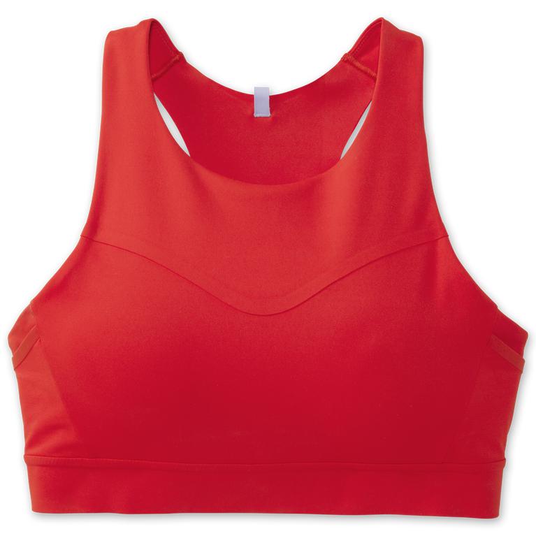 Brooks Drive 3 Pocket Women's Running Bra - Jamberry/Red (78632-NRWY)